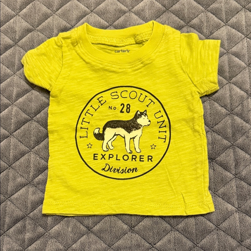 Carter's Greenish Yellow Little Scout Unit Explorer Graphic Tee